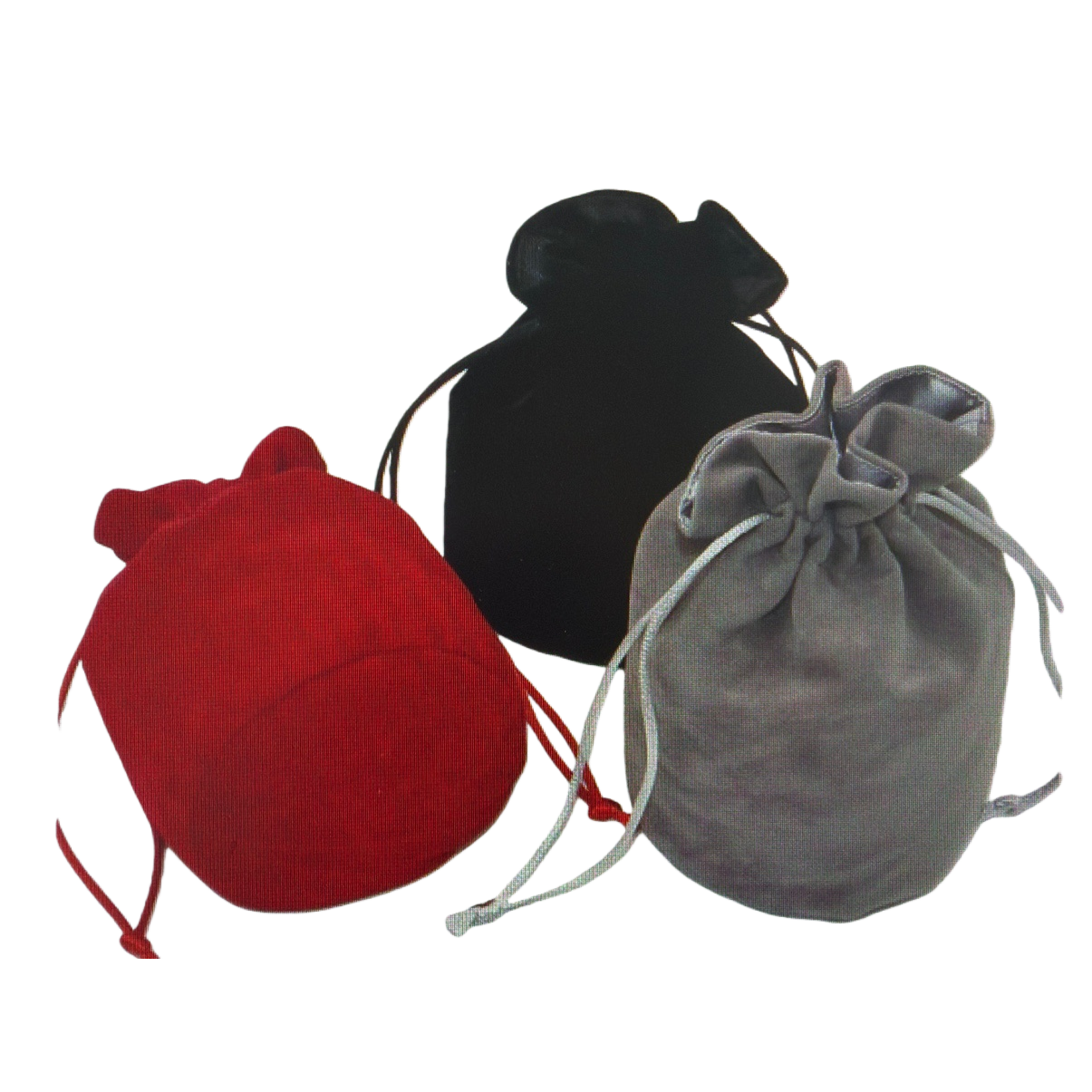 Red, black and grey velvet bags are available in multiple colors. Thickened dust-proof storage bags Item Picture