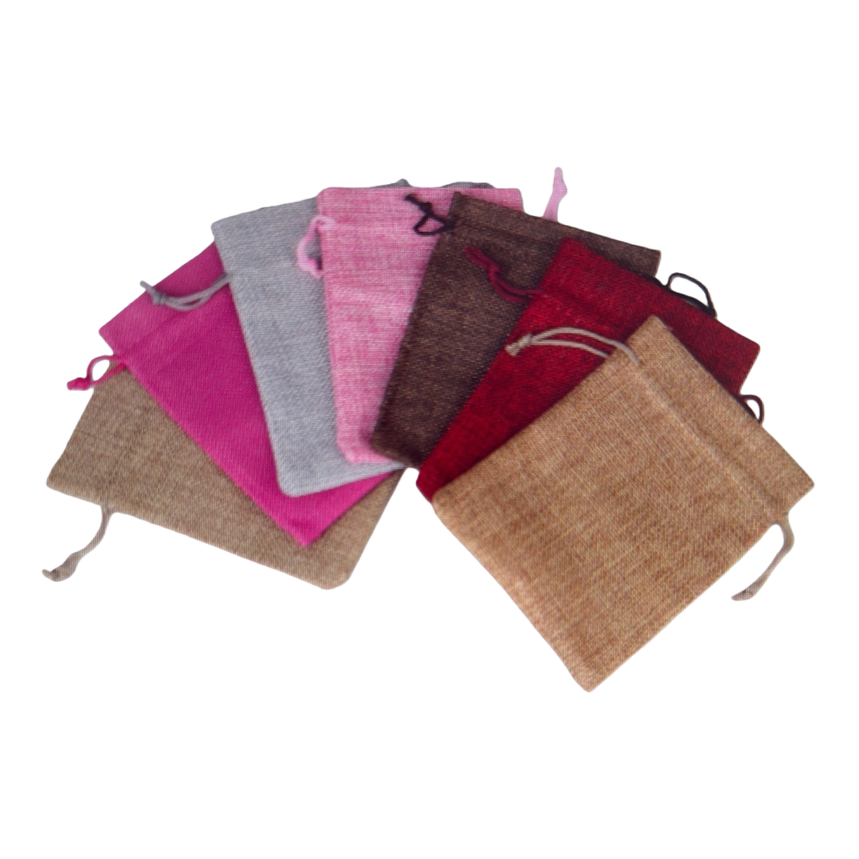 Fabric drawstring gift bags are available in multiple sizes. They are simple, fashionable and eco-friendly storage bags Item Picture