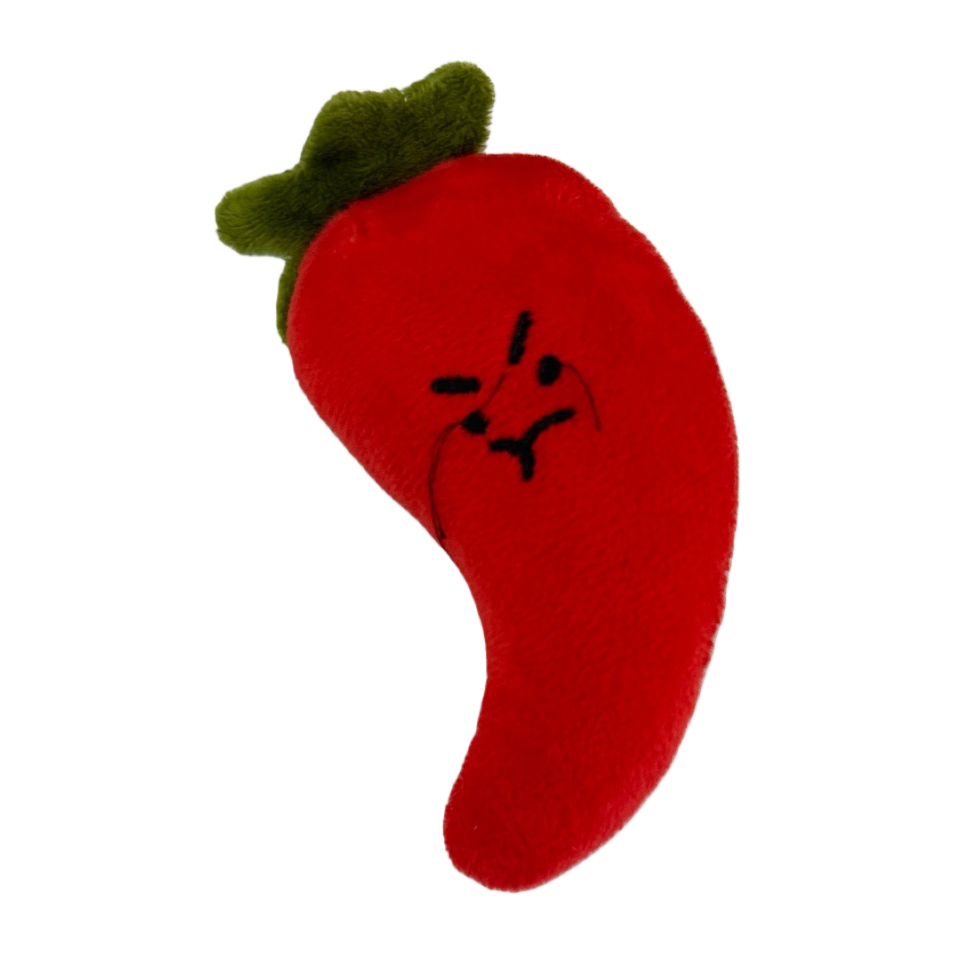 A cute and soft home decoration item in the shape of a red chili pepper plush toy Item Picture