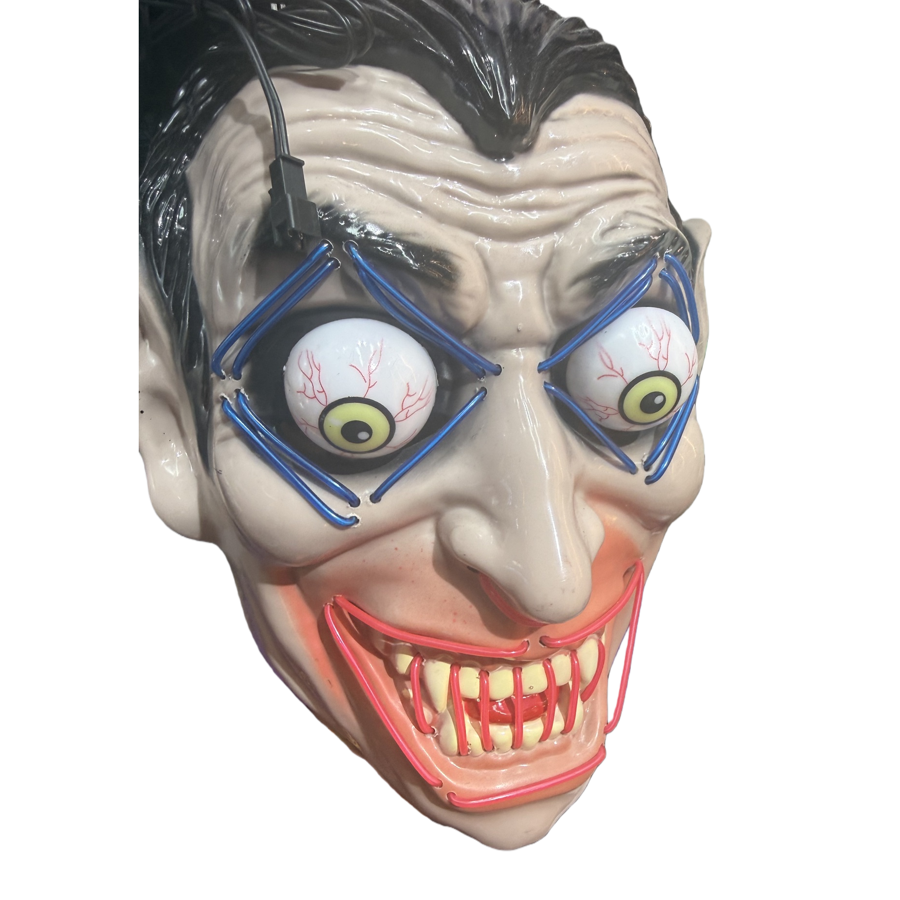 The horror mask made of PVC soft rubber is lightweight and breathable as a Halloween party prop Item Picture