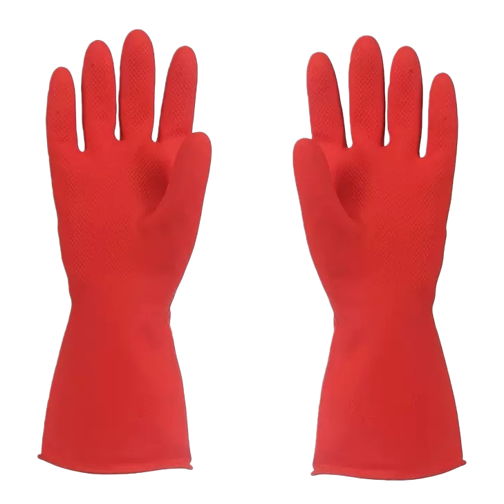 Red thickened warm gloves for both men and women, anti-slip and wear-resistant winter cycling and skiing gloves Item Picture