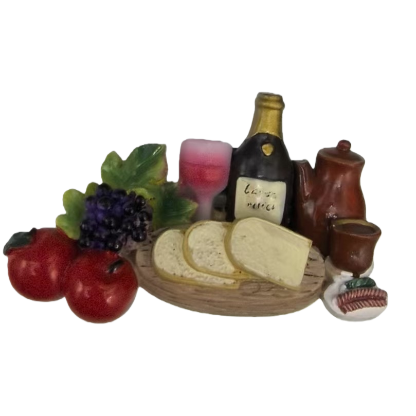 Fruit and wine set combination decorative items, refrigerator stickers, refrigerator stickers, cultural and creative products Item Picture