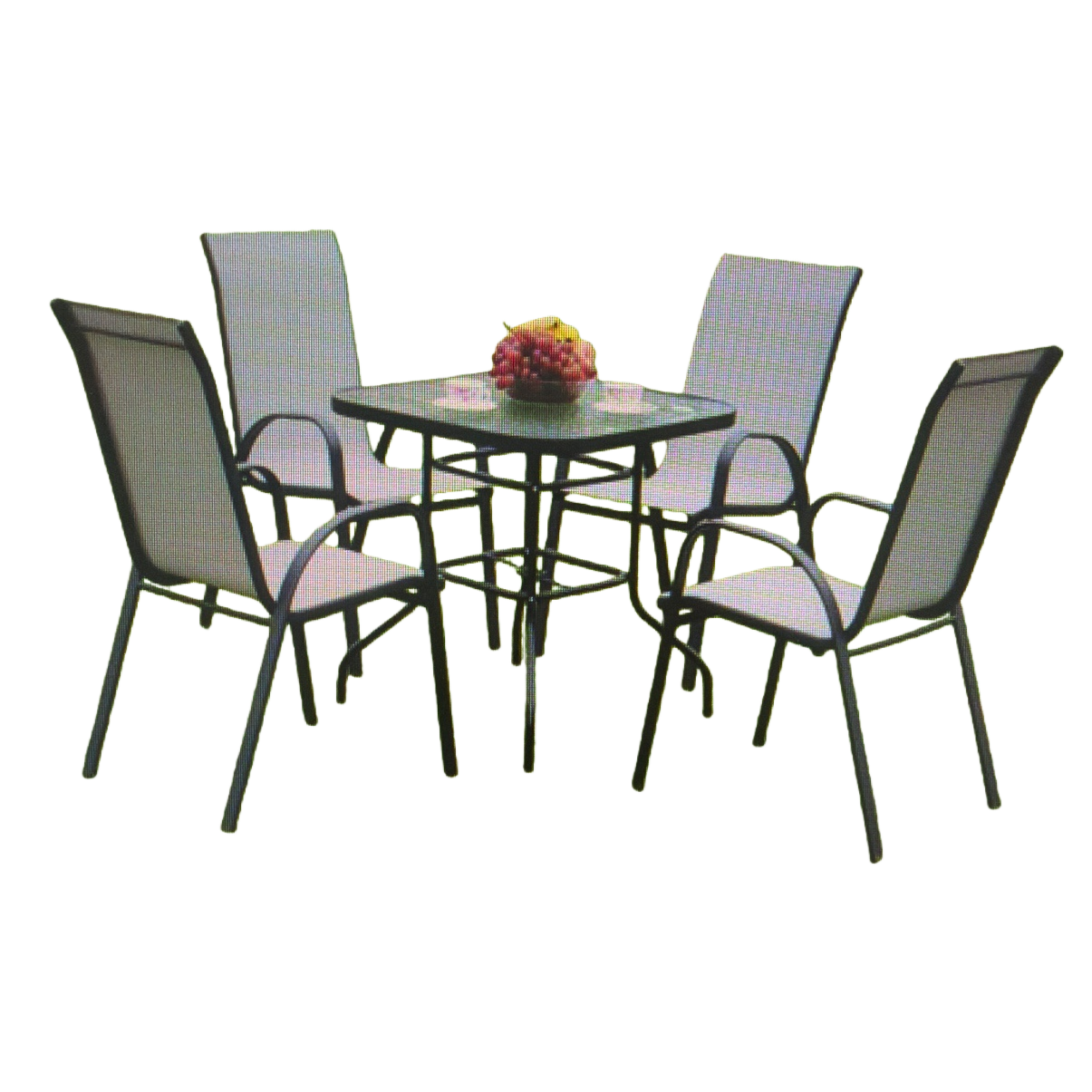 Outdoor furniture, dining table and chair combination, made of aluminum alloy, lightweight and foldable, suitable for courtyard and balcony Item Picture