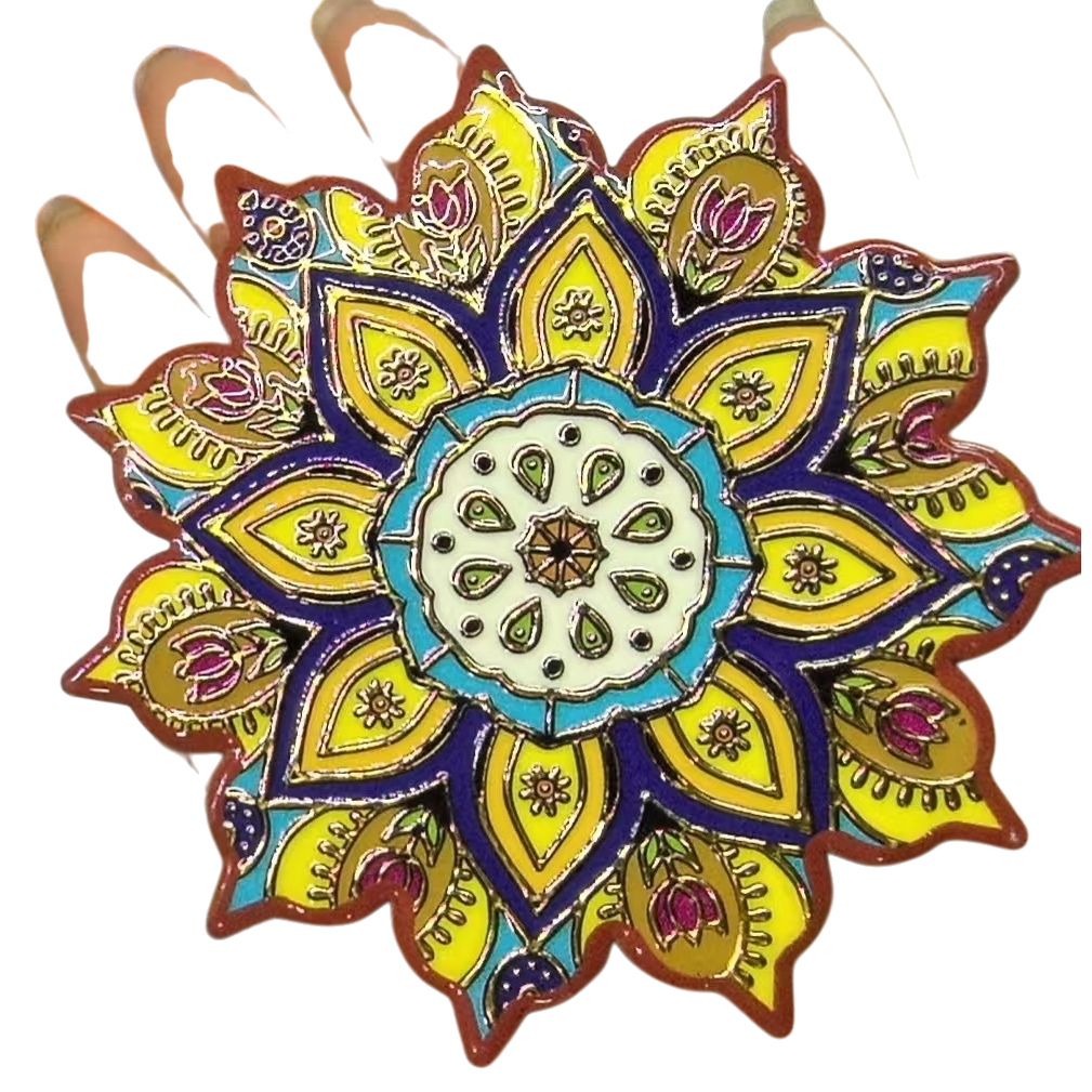 مصنوعات يدوية جميلة مزخرفة يدويا بثلاجة وبثلاجة Item Picture