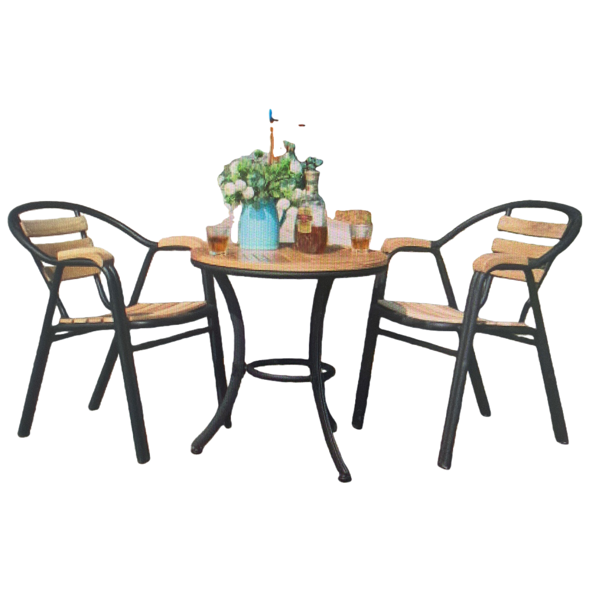 Outdoor furniture table and chair set, aluminum alloy anti-rust, courtyard balcony and leisure combination Item Picture