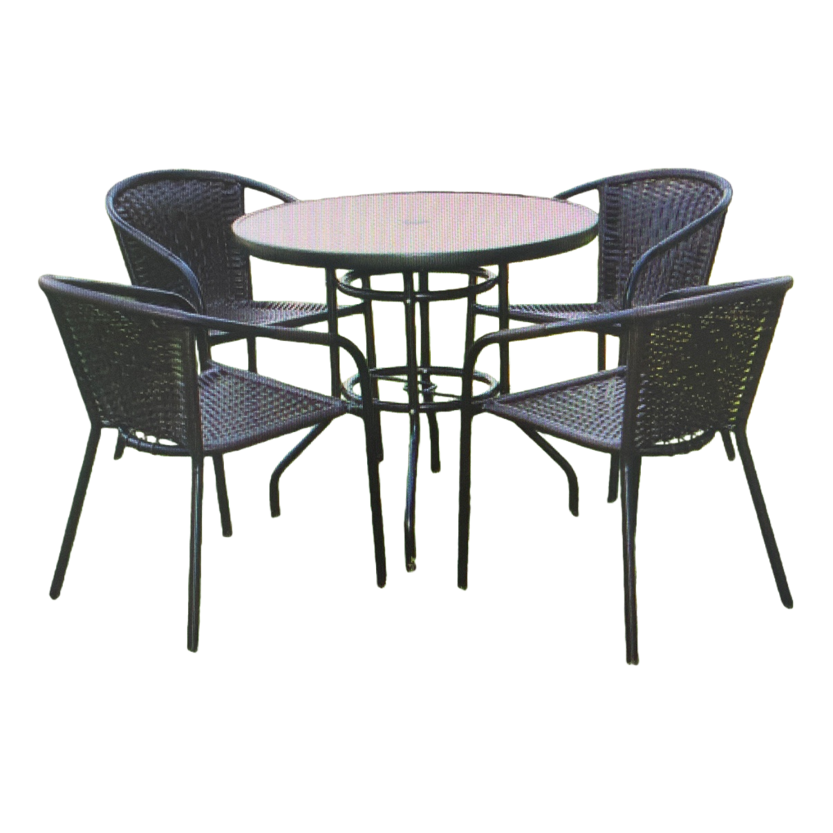 Outdoor furniture table and chair sets, anti-corrosion wood courtyard and balcony leisure combination Item Picture