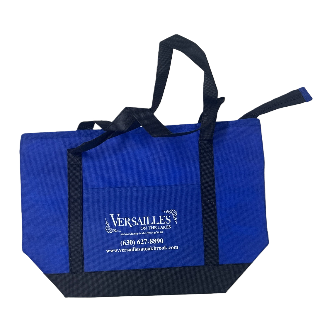 Bolsa de transporte azul cuerpo simple moda gran capacidad bolsa de compras ambiental Item Picture