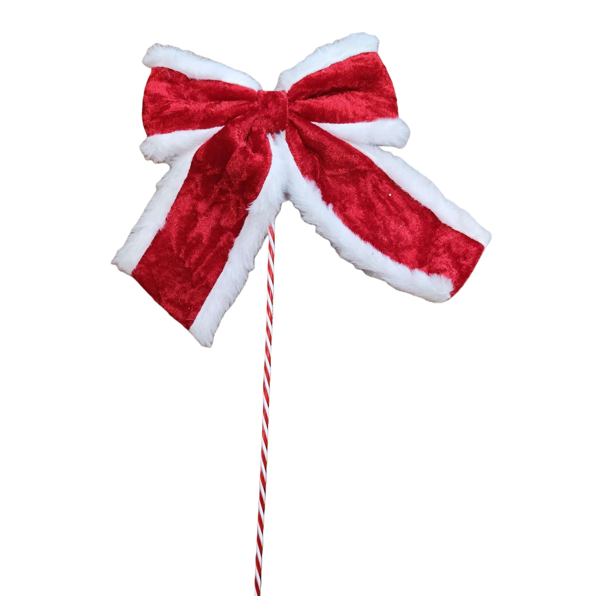 Red plush bow Christmas decoration Item Picture
