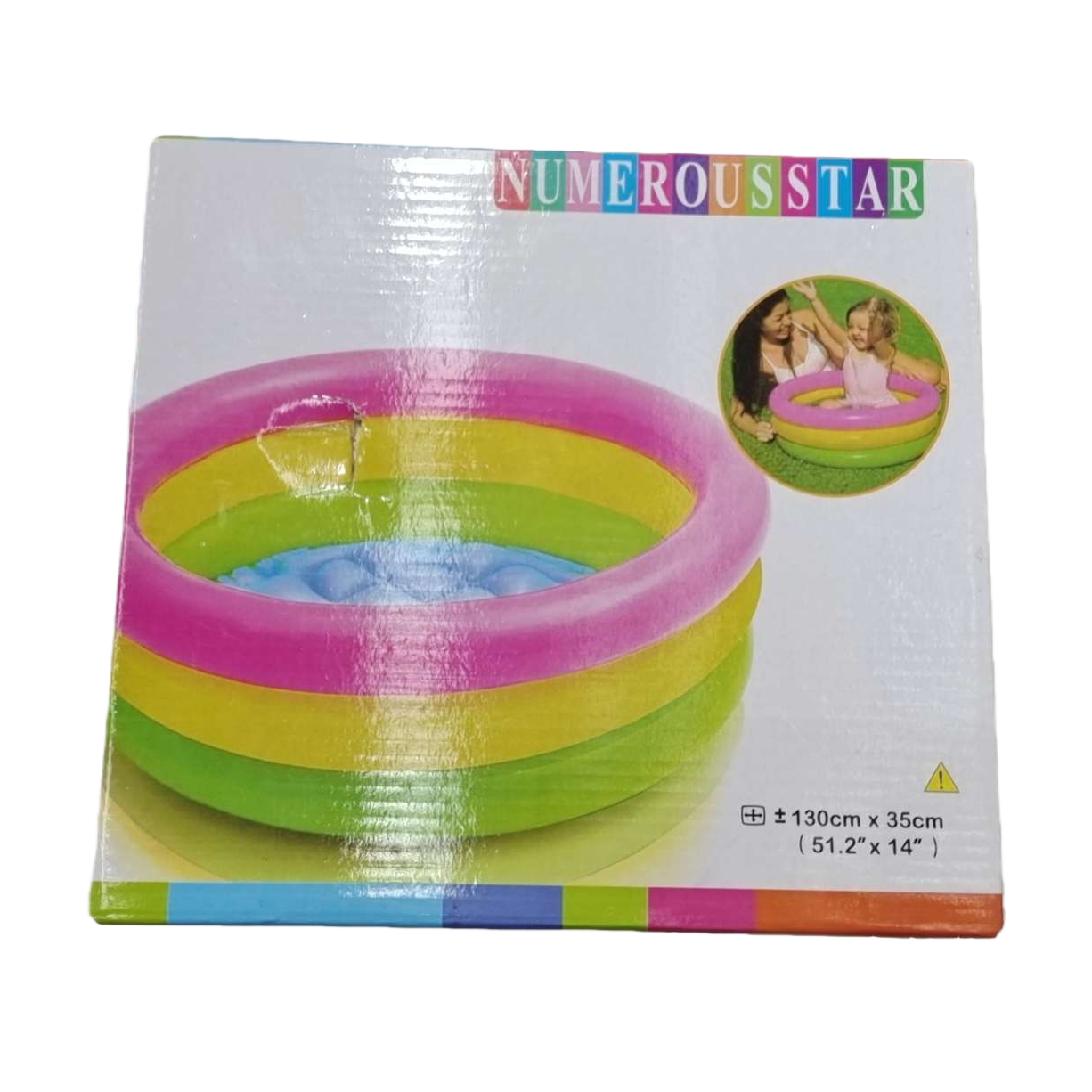 Colorful inflatable swimming pool, children's home outdoor portable large swimming pool Item Picture