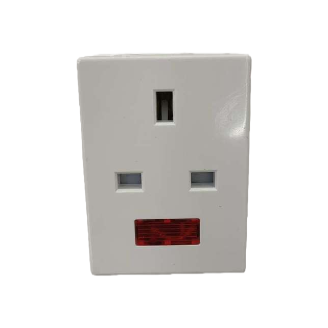White wall-mounted embedded socket, household safety and anti-electric shock type 86 single hole Item Picture