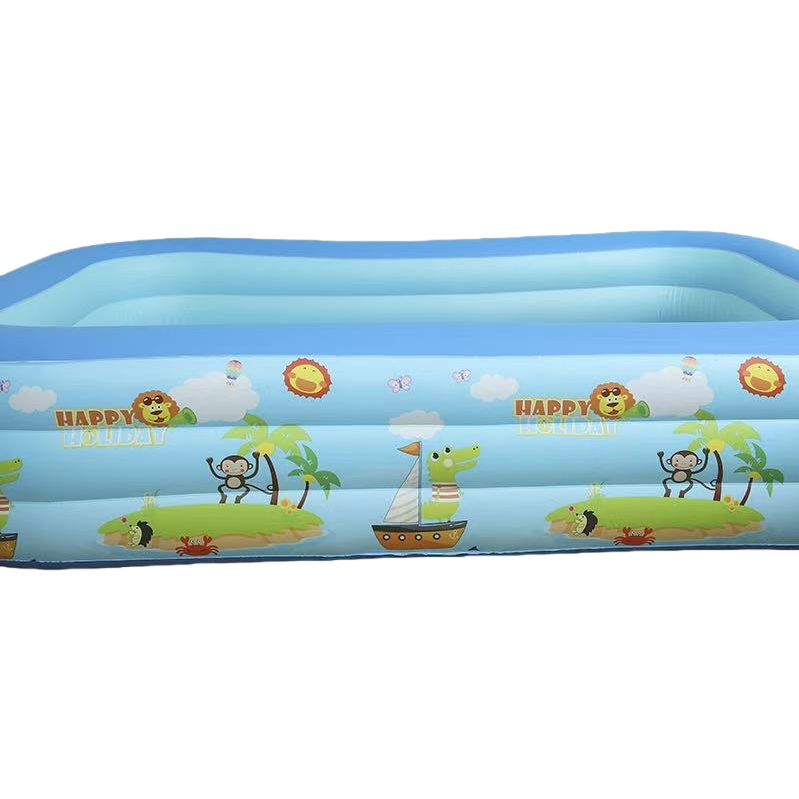 Cartoon pattern inflatable swimming pool, portable outdoor water play pool for children's home use Item Picture