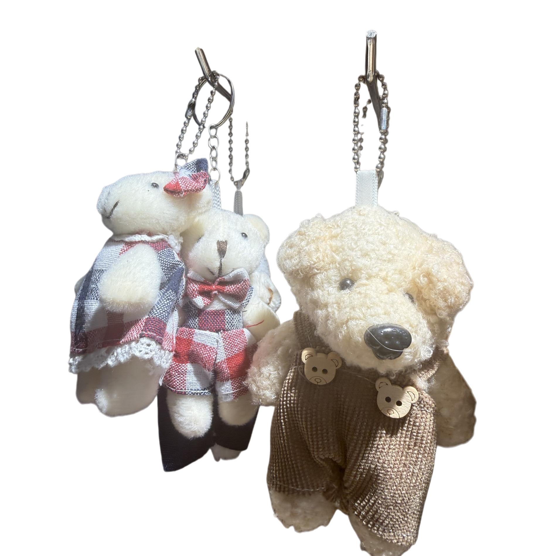 Cute and soft plush toy bear pendant, car backpack keychain decoration Item Picture