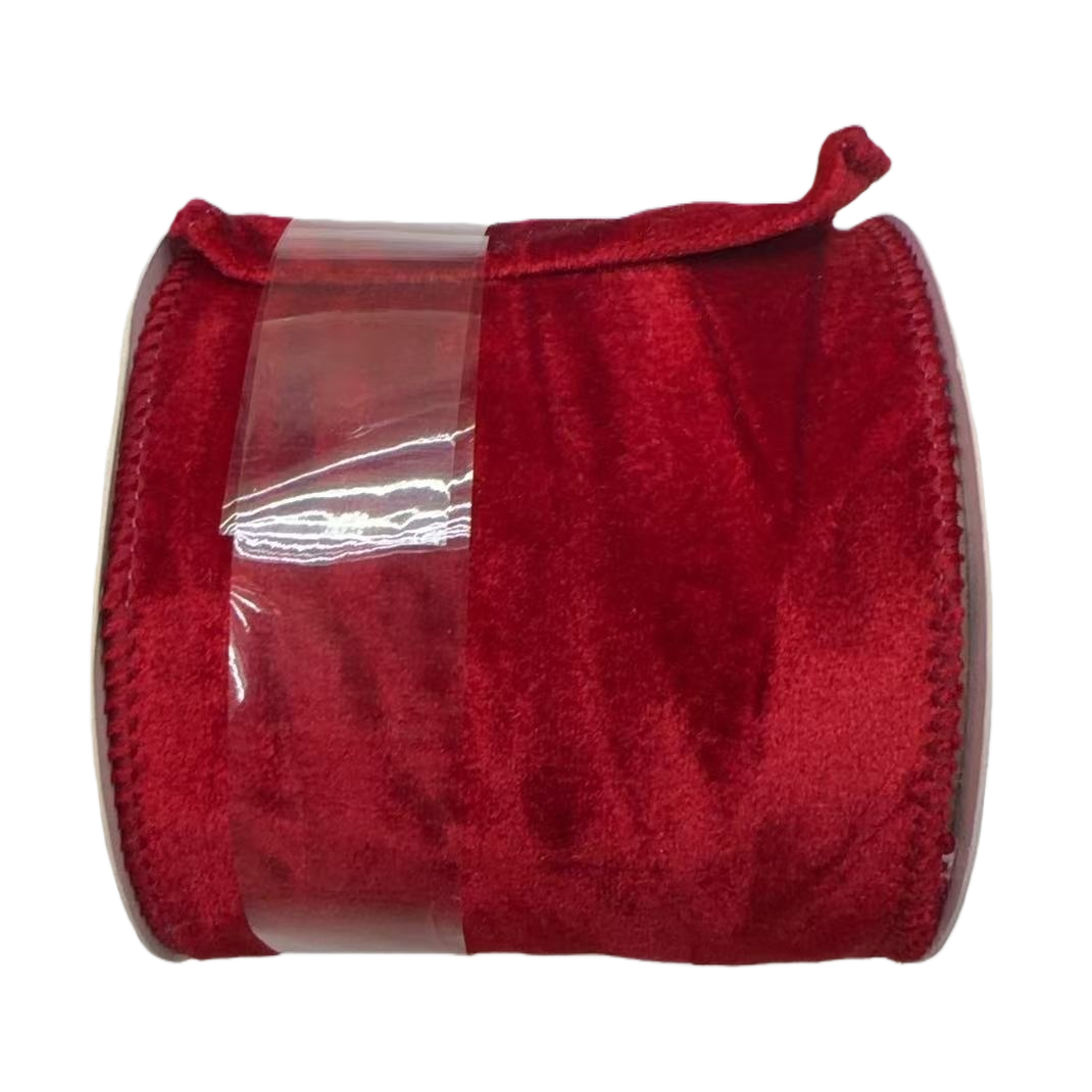 Red velvet ribbon, velvet bow decorative ribbon, 1.5cm wide, available in off-white or red Item Picture