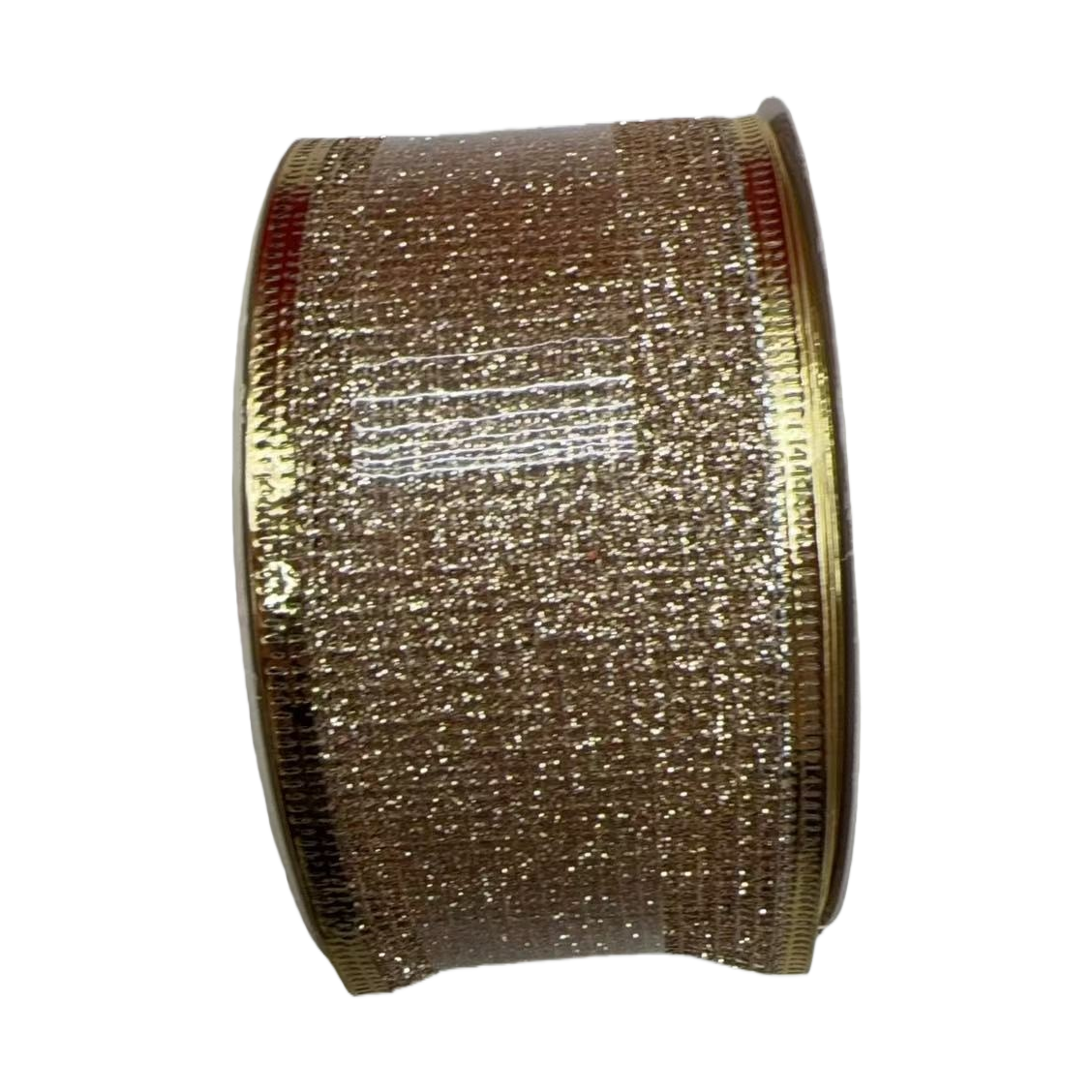 The golden, shiny, roll-shaped decorative ribbon is suitable for general festival and wedding packaging Item Picture