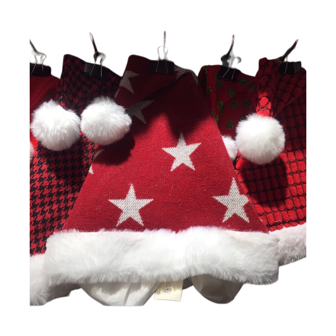 A plush foldable Christmas hat for festive party decorations Item Picture