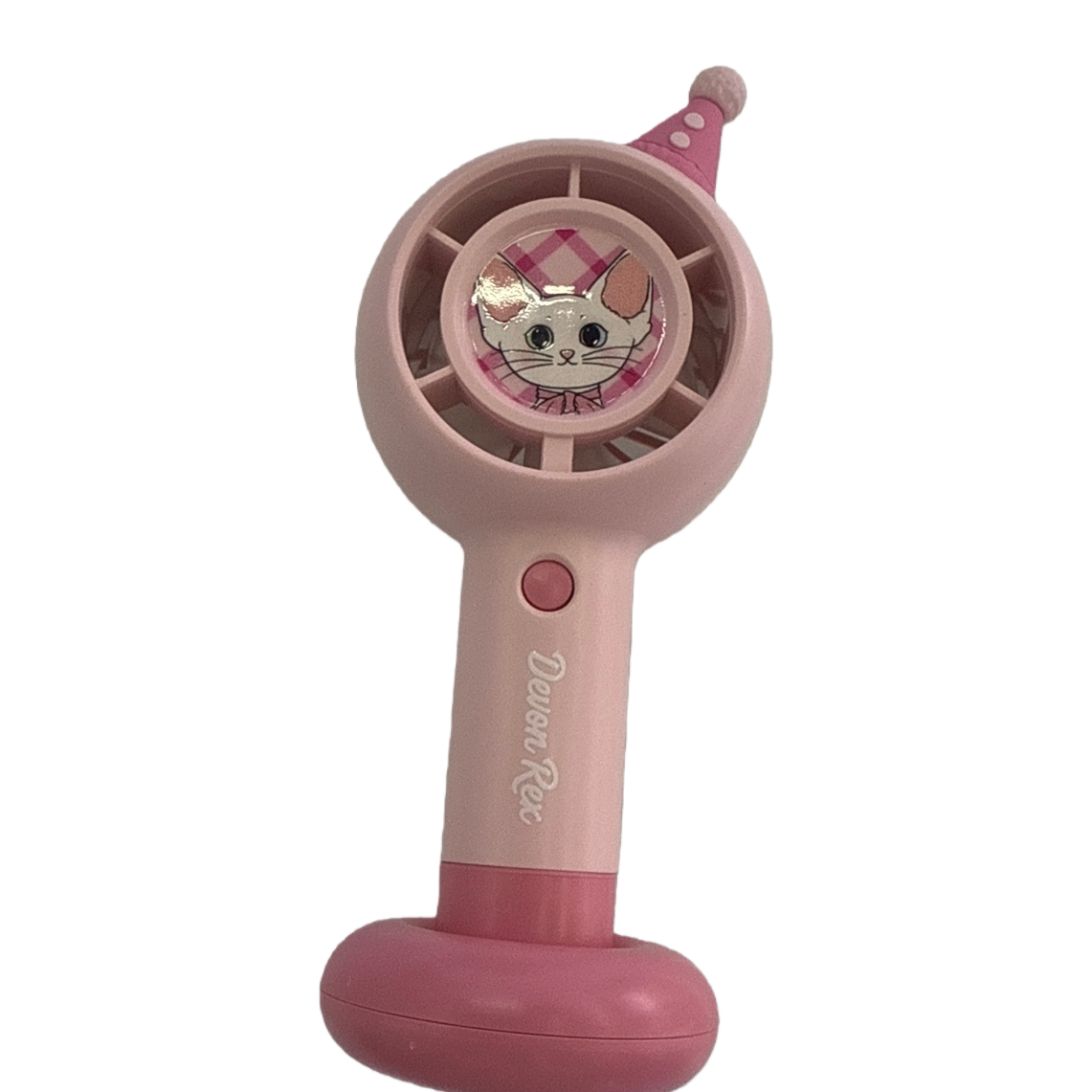 Pink handheld small fan, portable mini USB charging, quiet student dormitory office use Item Picture