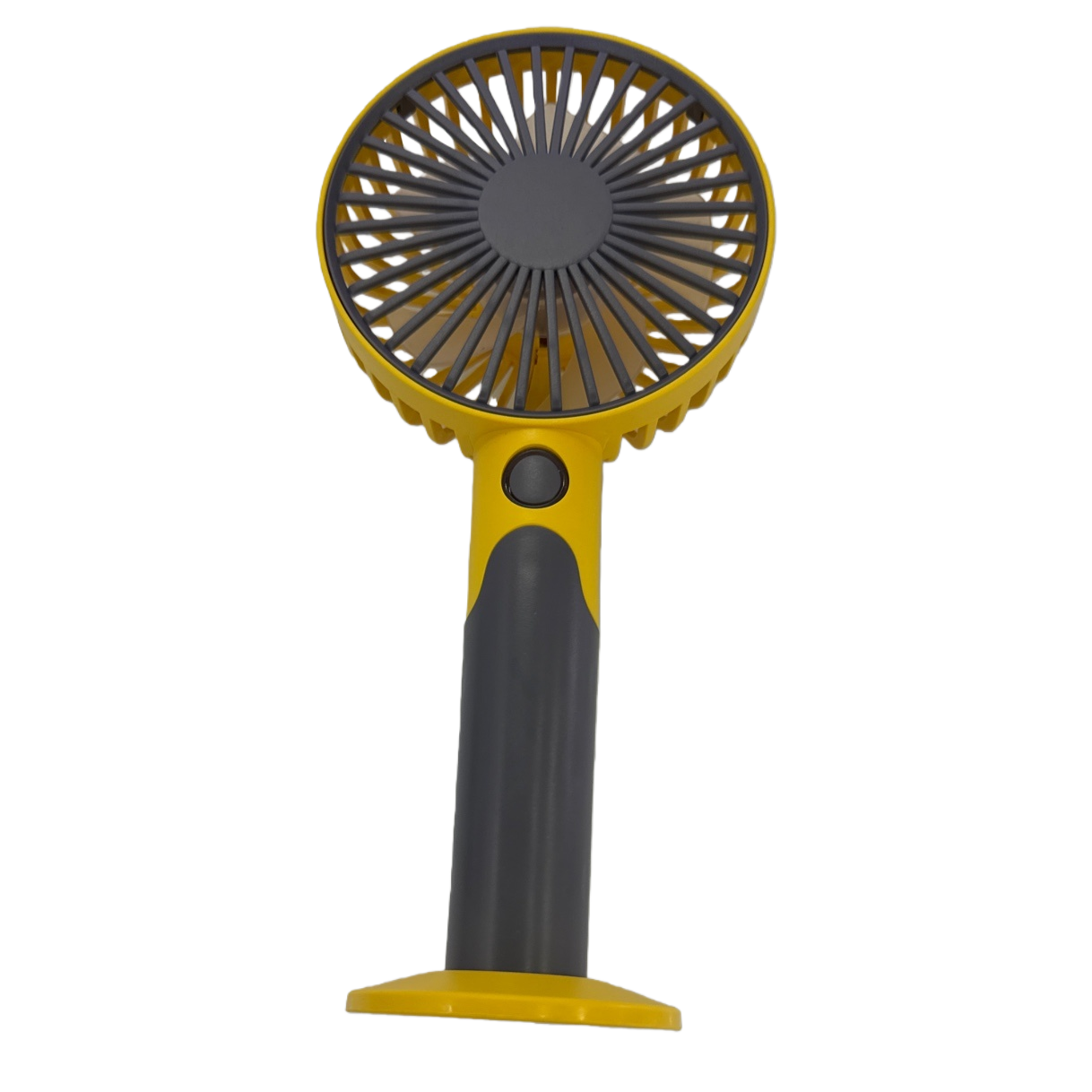 The yellow handheld fan body is a portable silent small fan, a summer cooling wonder Item Picture