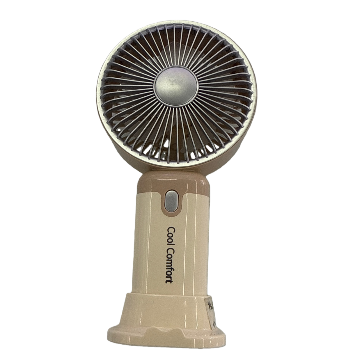 USB charging handheld fan with a metal body and three wind speeds, suitable for dormitories and offices Item Picture