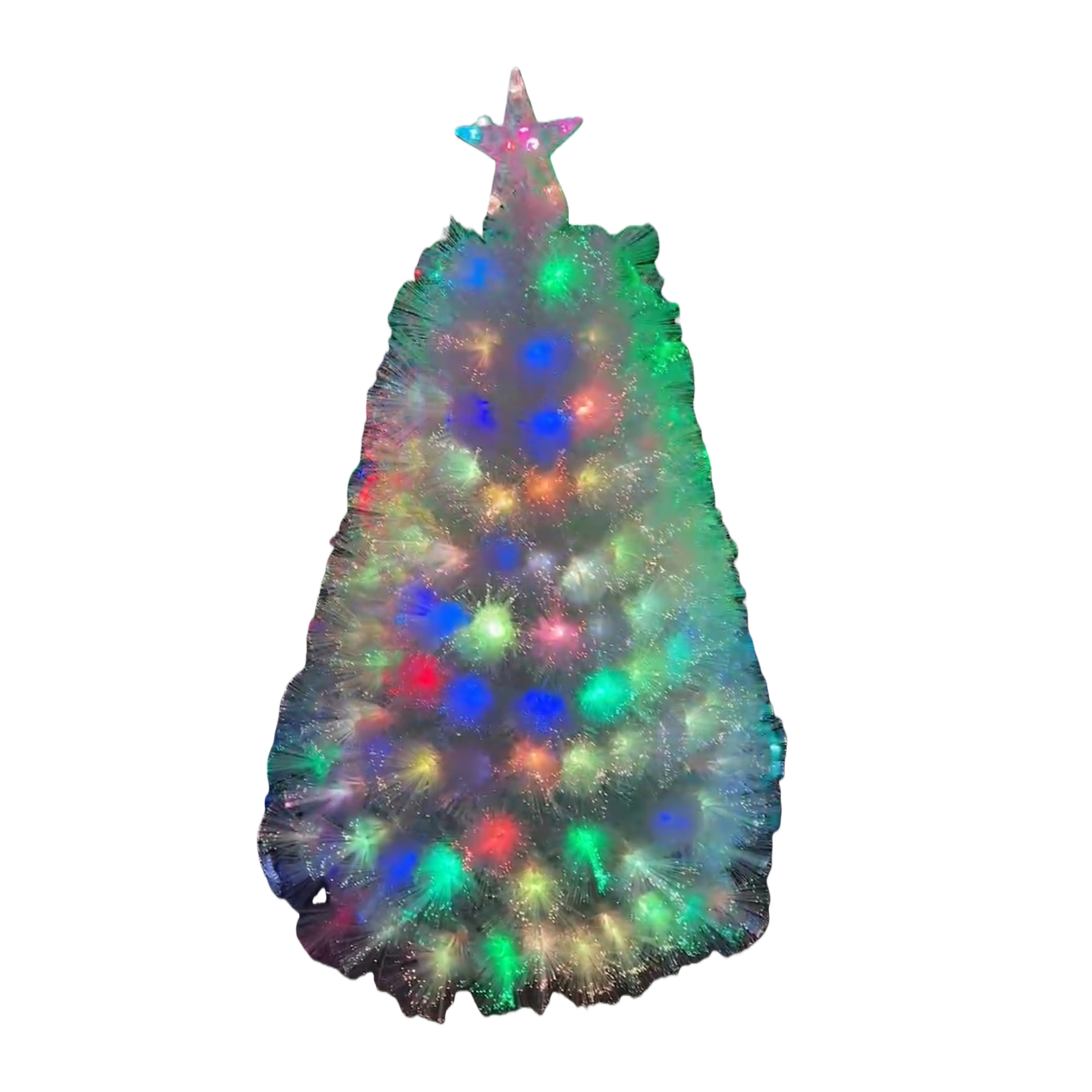 Colorful illuminated Christmas tree, indoor decoration, LED light string, festive atmosphere tree Item Picture