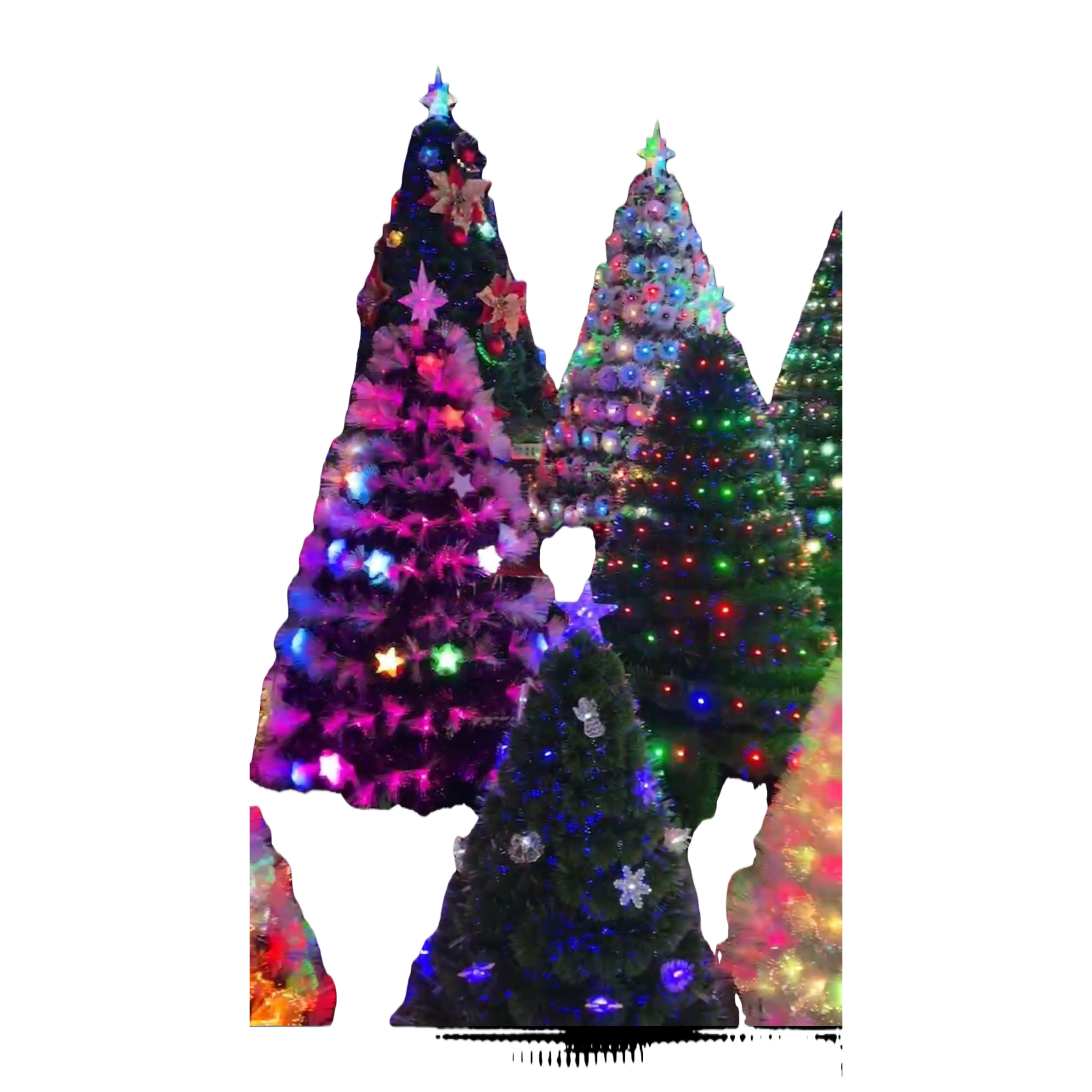Colorful lights decorate Christmas tree festive atmosphere home ornaments 🎄 Item Picture