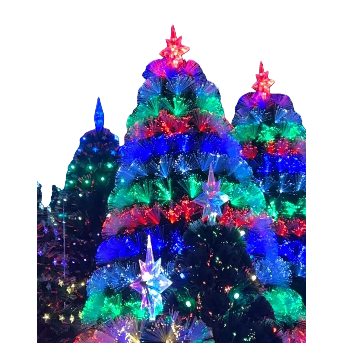 The Christmas tree is decorated with colorful lights and made of PVC material for the festive living room and balcony Item Picture