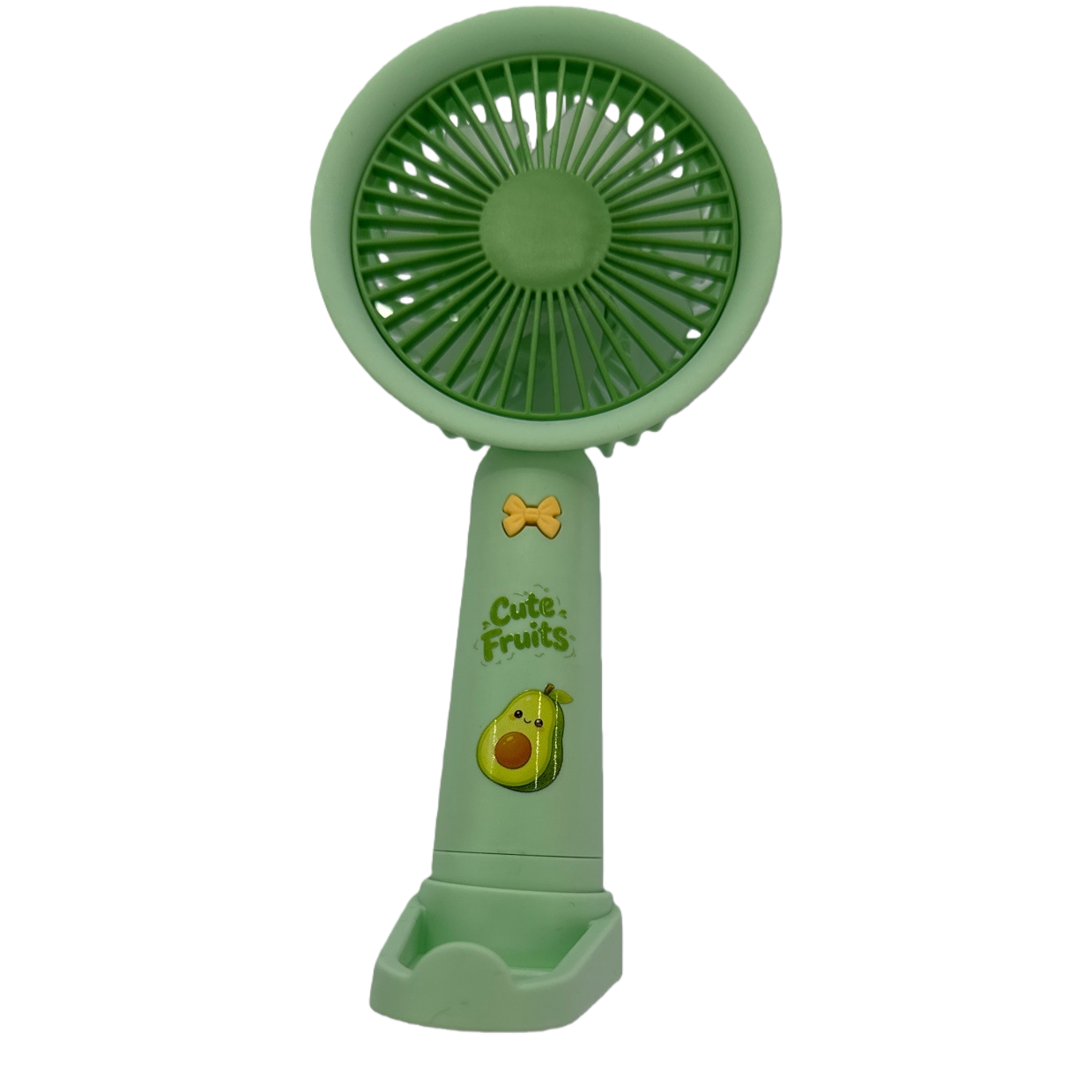 The green handheld fan with a rechargeable, portable and silent body is a summer cooling wonder Item Picture