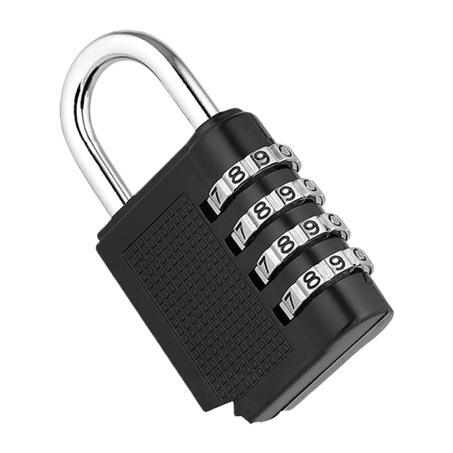 Black combination lock, electronic fingerprint unlock, anti-theft padlock, home and office safe, door lock Item Picture