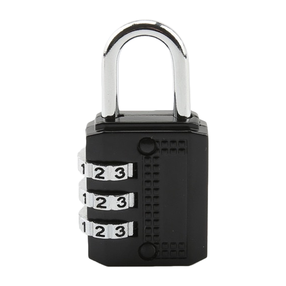 Black combination lock, electronic fingerprint anti-theft padlock, specially designed for home and office safes Item Picture