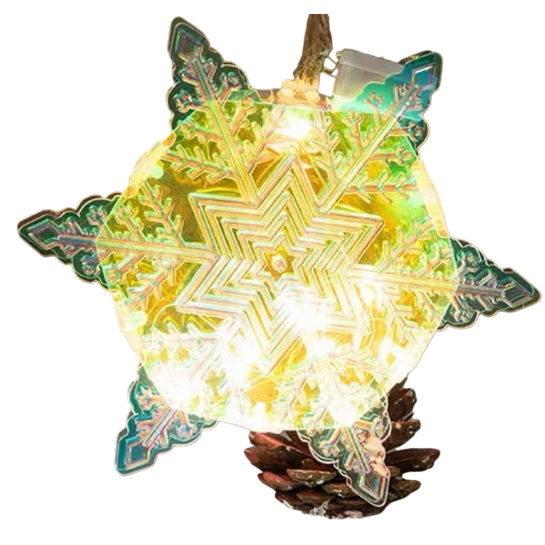 Luminous snowflake decorative Christmas home atmosphere lighting fixtures, snowflake-shaped night lights Item Picture