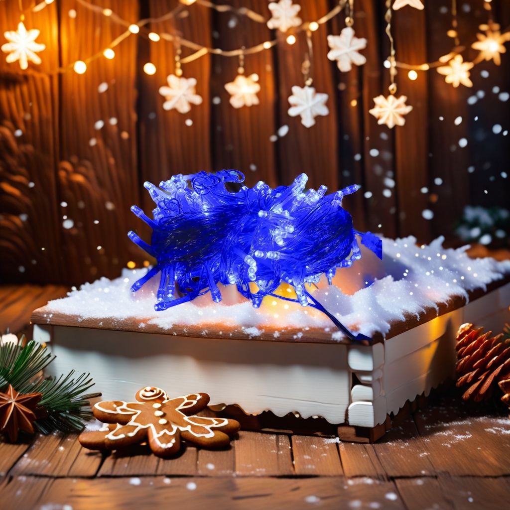 Blue LED light string 30 lights, 5-meter waterproof decorative color lights, indoor and outdoor festival atmosphere lights Specification image