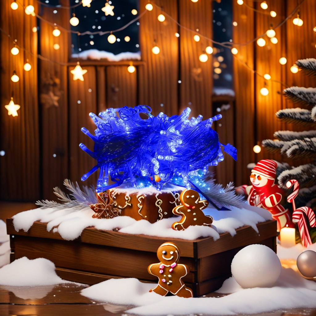 Blue LED light string 30 lights, 5-meter waterproof decorative color lights, indoor and outdoor festival atmosphere lights Application Scenario