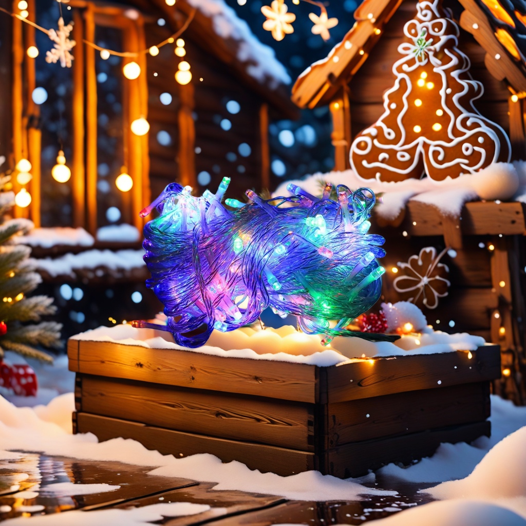 20-meter warm white decorative LED light string, festive atmosphere light, suitable for both outdoor and indoor use Specification image