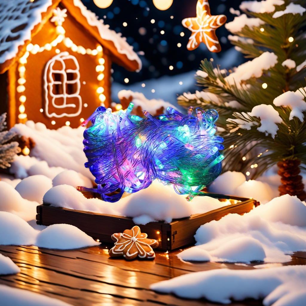 20-meter warm white decorative LED light string, festive atmosphere light, suitable for both outdoor and indoor use details Picture