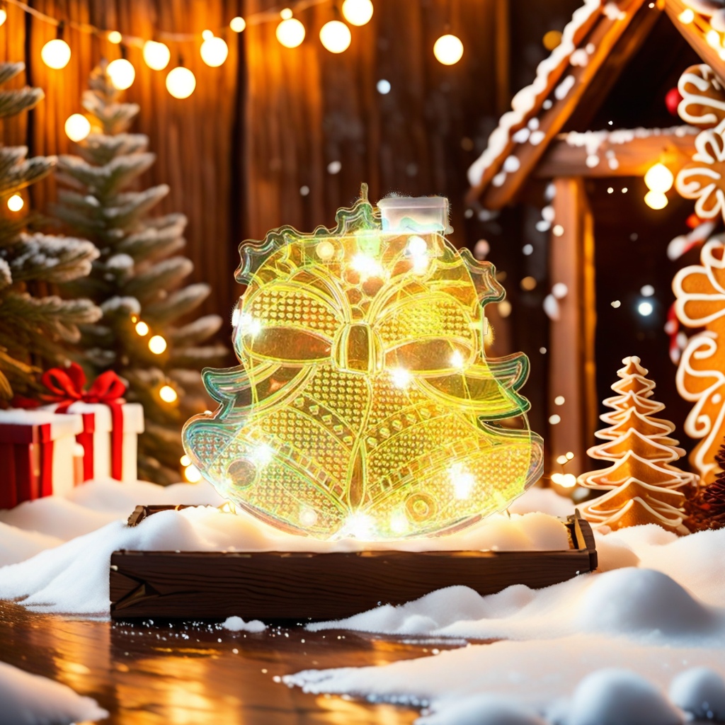 Luminous Christmas bell decorations, festival pendants, home ornaments, party decorations details Picture