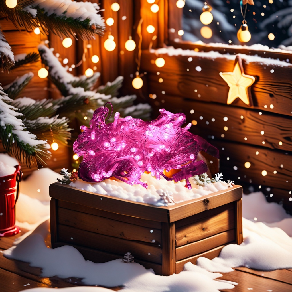 Pink LED light string 3-meter warm light decorative light string festival atmosphere light details Picture