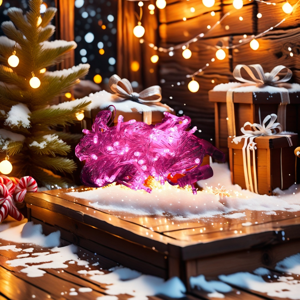 Pink LED light string 3-meter warm light decorative light string festival atmosphere light Specification image