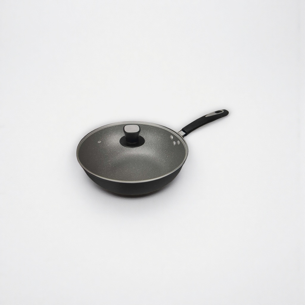 Black non-stick pan, household wok, frying pan, stewing pan, multi-functional cookware, 32cm Application Scenario