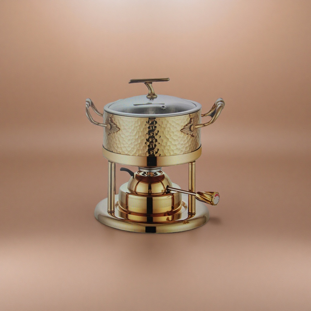 Golden copper hot pot stove, household split copper pot gas stove set Application Scenario