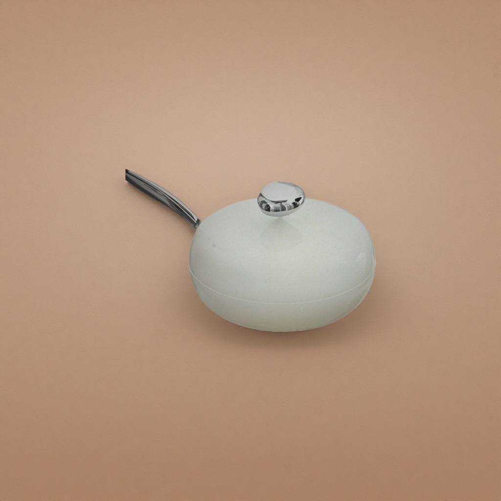 White cookware set with lid, non-stick pan, household wok and stew pot, multi-functional Application Scenario