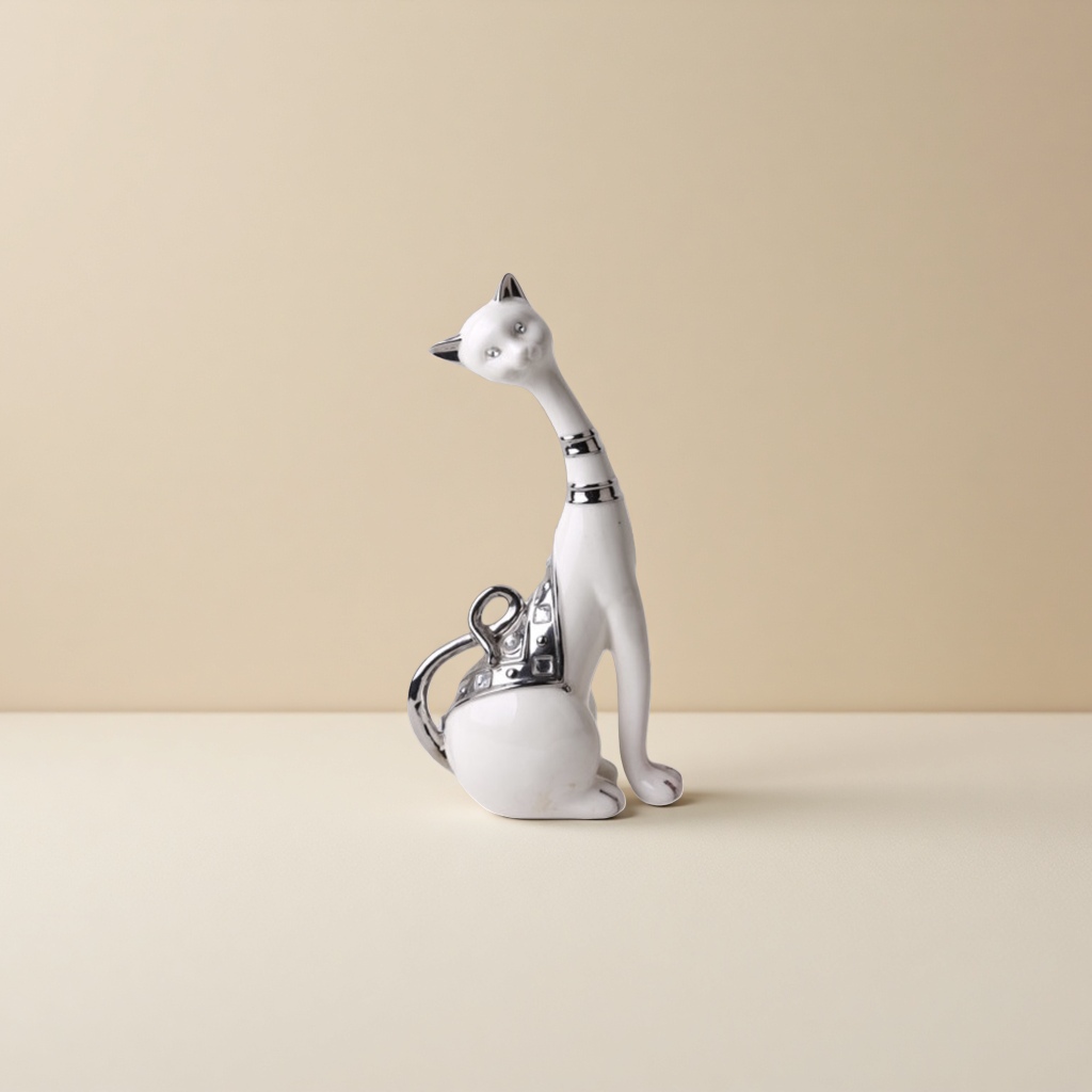 陶瓷猫形茶壶 家用功夫茶具 可爱萌宠造型泡茶壶