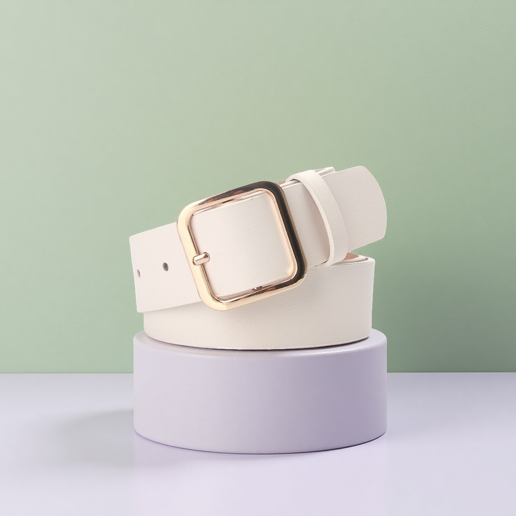 The white genuine leather men's belt is a simple, versatile and fashionable business casual belt Specification image