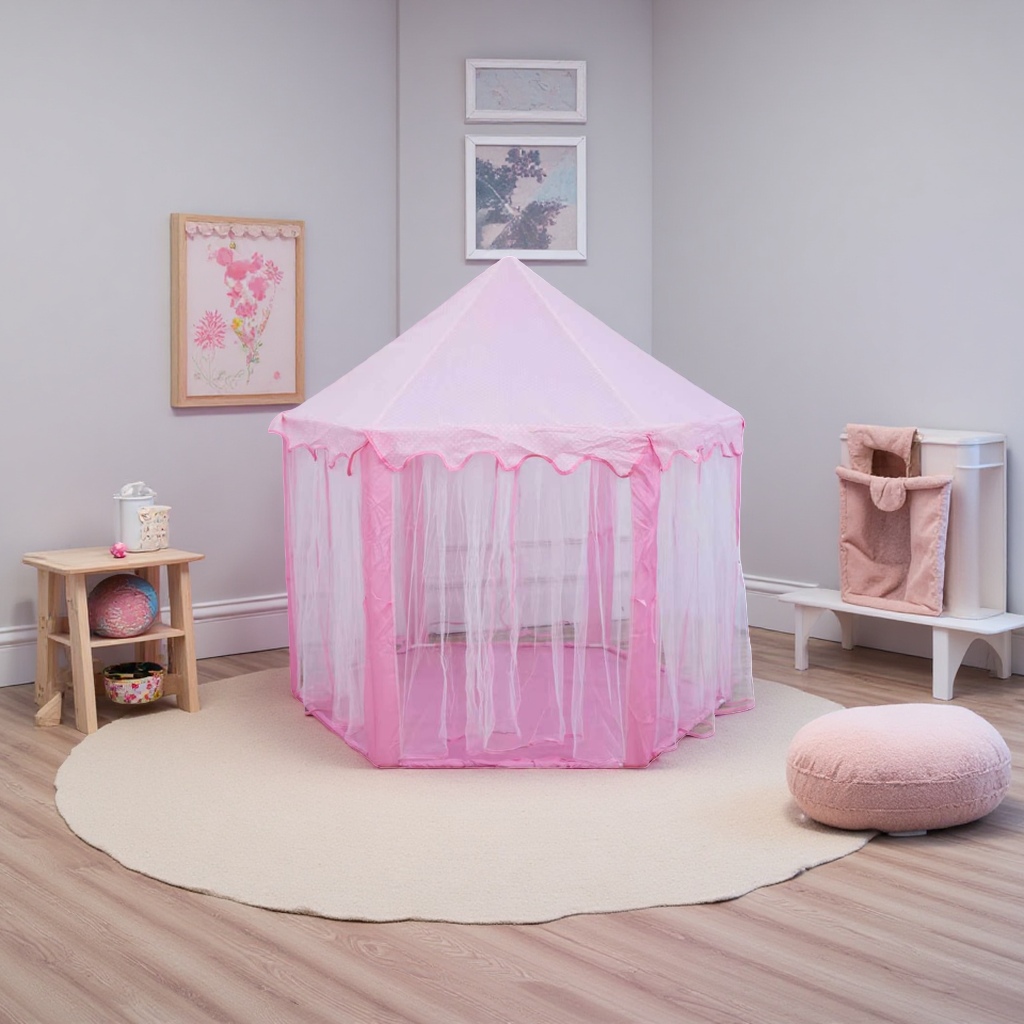 Pink children's tent Little Princess portable baby play house, anti-tipping, safe and odorless Specification image