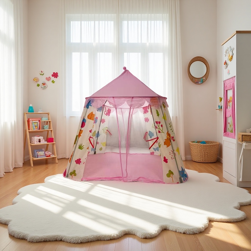 The pink children's tent "Little Princess" portable game house is suitable for both indoor and outdoor use details Picture