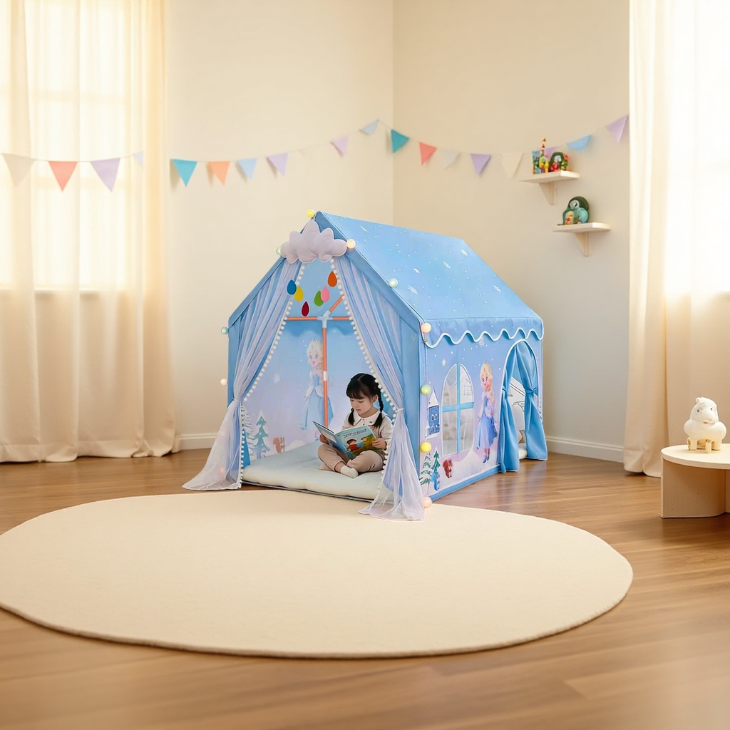 Children's tent, foldable and portable, outdoor camping toy house, safe, non-toxic and environmentally friendly material Specification image