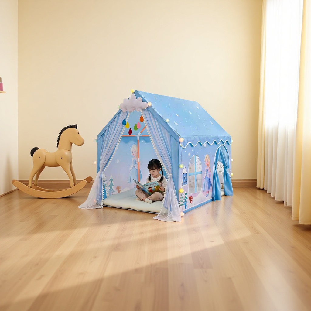 Children's tent, foldable and portable, outdoor camping toy house, safe, non-toxic and environmentally friendly material Application Scenario