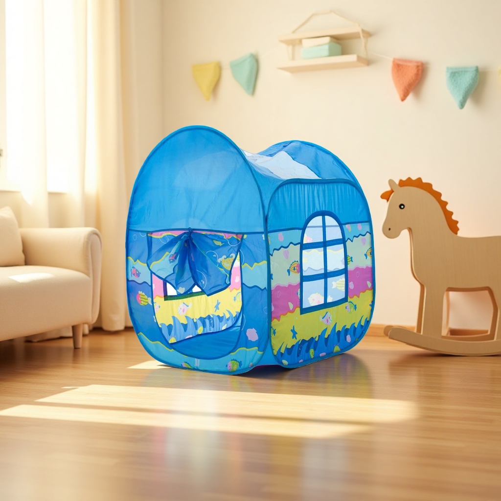 Children's tent with bear pattern portable baby play house, 1.2 meters high, safe and non-toxic details Picture