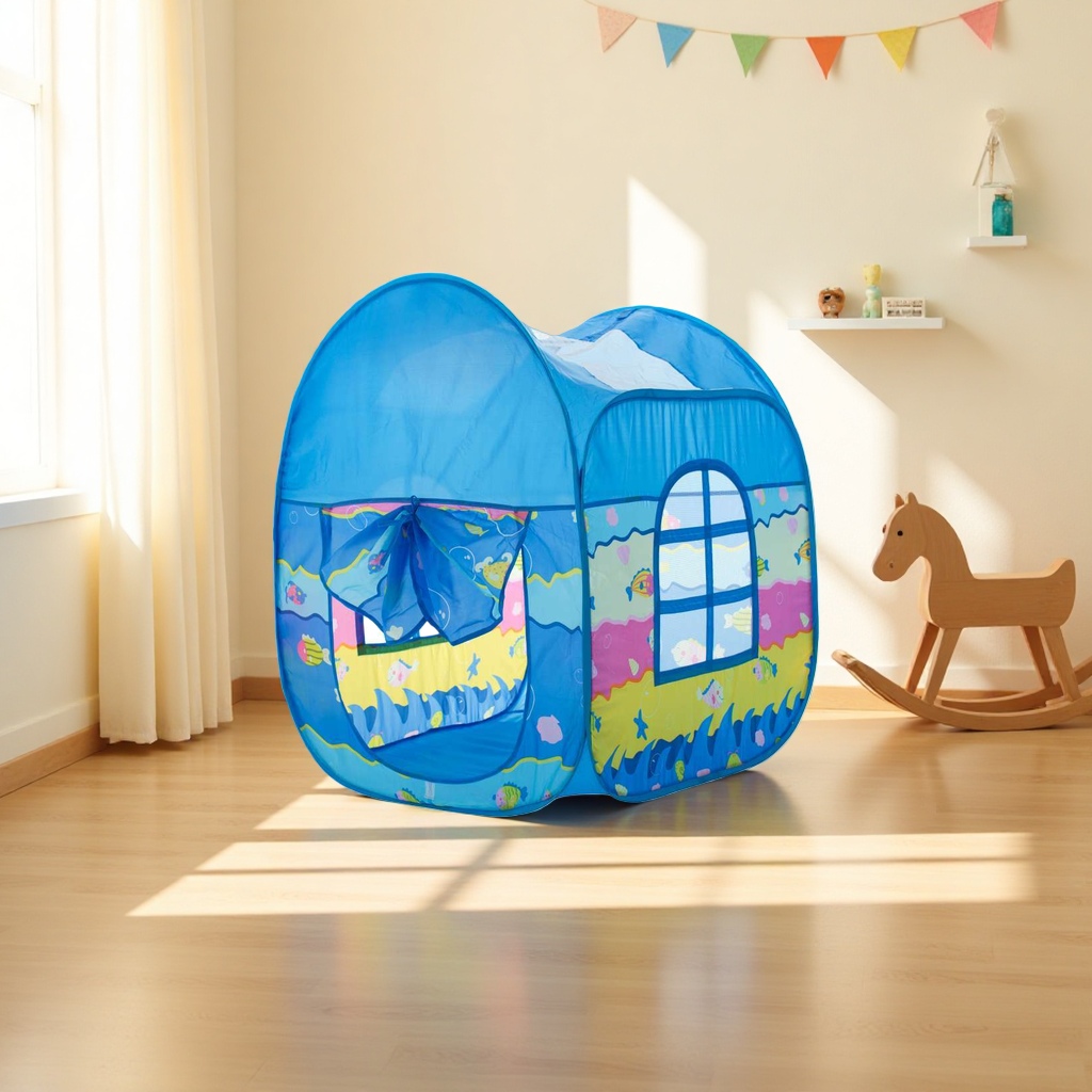Children's tent with bear pattern portable baby play house, 1.2 meters high, safe and non-toxic Application Scenario