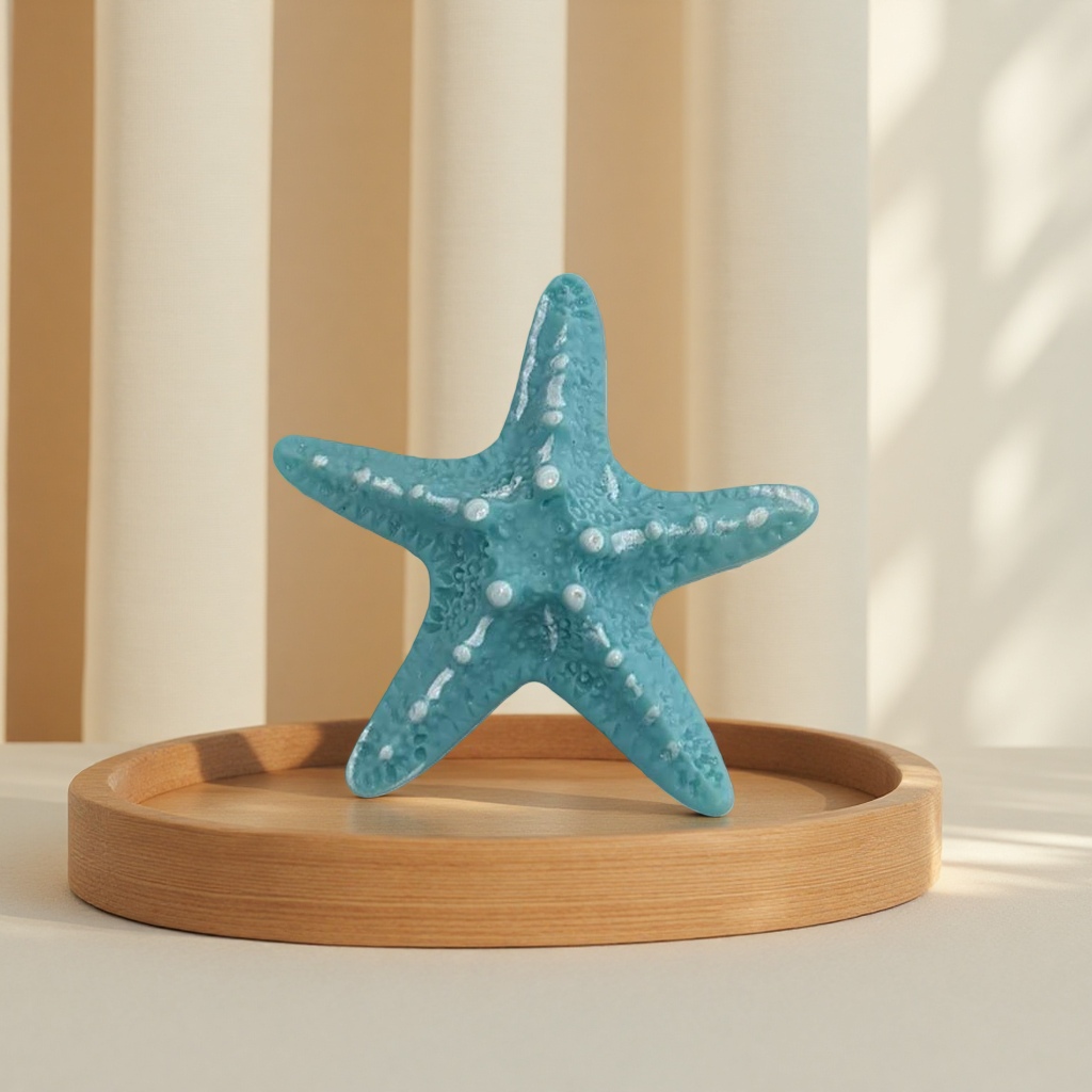 Blue starfish creative home decoration ornaments, ocean-style bedroom and living room desktop decoration details Picture