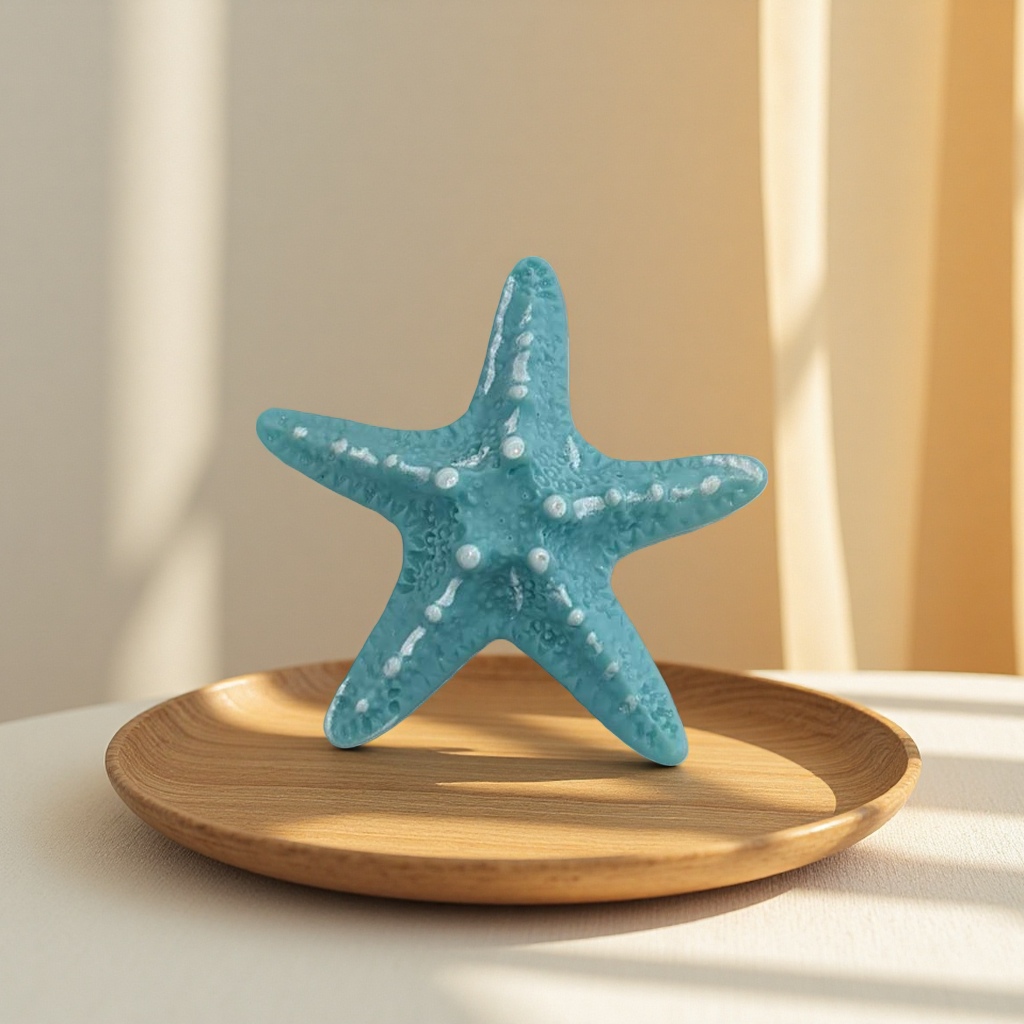Blue starfish creative home decoration ornaments, ocean-style bedroom and living room desktop decoration