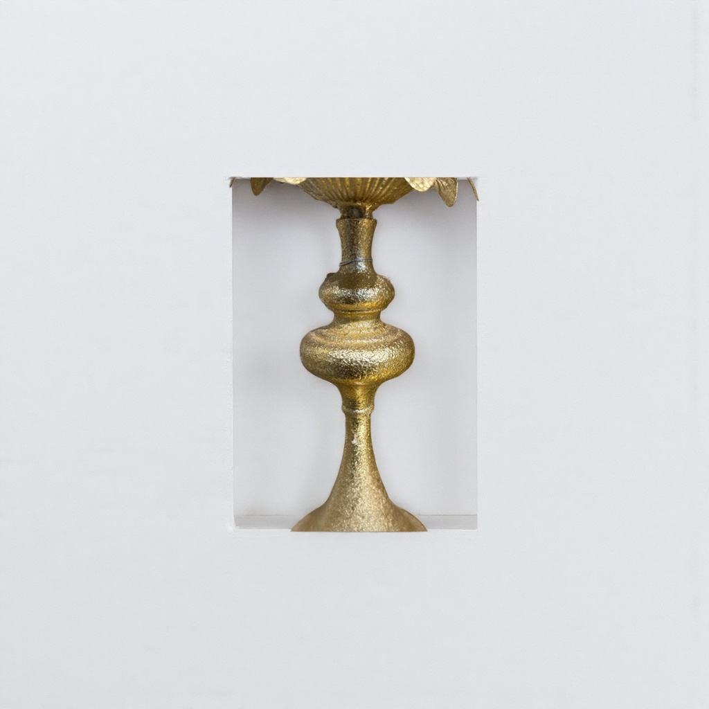 The main body of the golden candlestick is made of copper and is a retro decorative item for the living room, bedroom and dining table